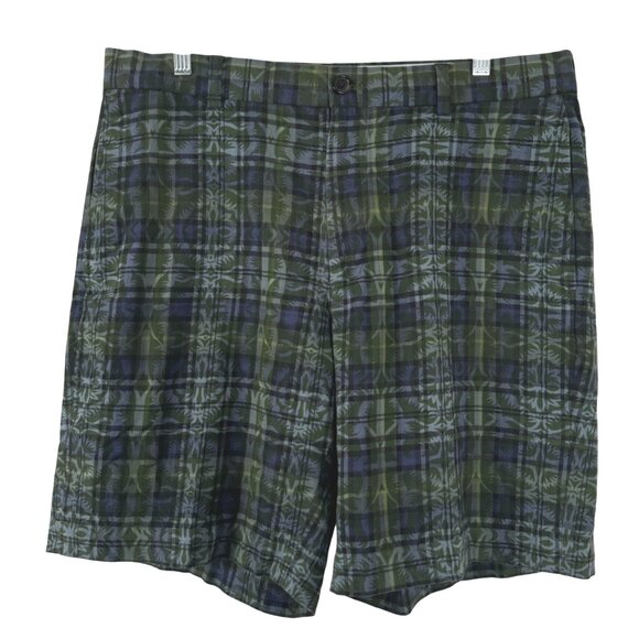 Brooks‎ Brothers Shorts Mens Size 35 Green Plaid Printed Cotton NWT SS-1995 - Picture 1 of 12